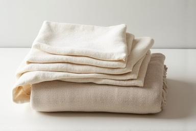 Nappes tissées en lin biologique, coloris naturels