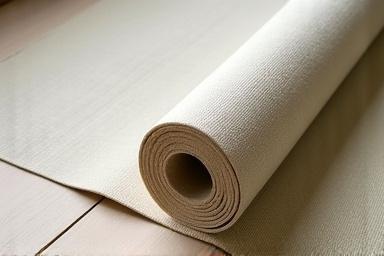 Tapis de yoga artisanal en coton et fibres recyclées